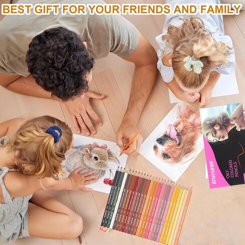 مجموعة أقلام رصاص ملونة من SwiftBuyo 72 لونًا للبشرة، أقلام رصاص ملونة تعتمد على الزيت لتلوين رسم وتظليل الرسم للبالغين، أقلام تلوين احترافية لوازم فنية للفنانين البالغين والمبتدئين والأطفال in Kuwait