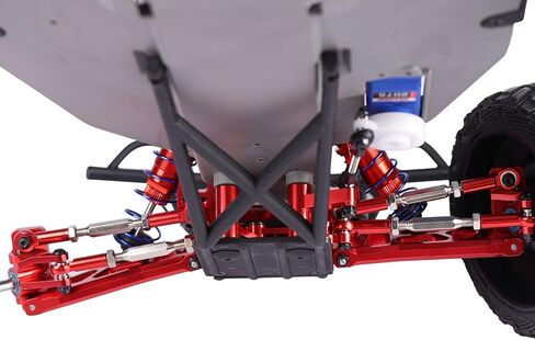 مجموعة وصلات مشبك توجيه قابلة للتعديل من الالومنيوم المؤكسد باللون الاحمر لـ 1/10 تراكساس سلاش 2WD 4X4 in Kuwait