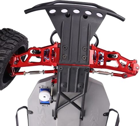 مجموعة وصلات مشبك توجيه قابلة للتعديل من الالومنيوم المؤكسد باللون الاحمر لـ 1/10 تراكساس سلاش 2WD 4X4 in Kuwait