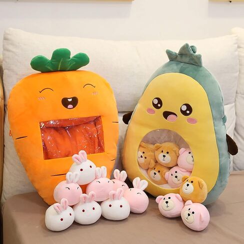 REFAHB Cute Throw Pillow Stuffed Avocado Toys Removable Fluffy Creative Gifts for Teens Girls Kids in Kuwait