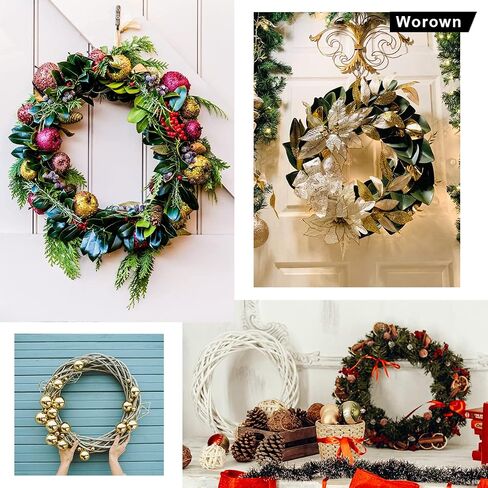 Worown 6 Pack Bamboo Floral Hoops, 3 Size Wooden Floral Wreath Rings for Making Wedding Wreath Decor and Wall Hanging Crafts (8, 10, 12 Inch) in Saudi Arabia