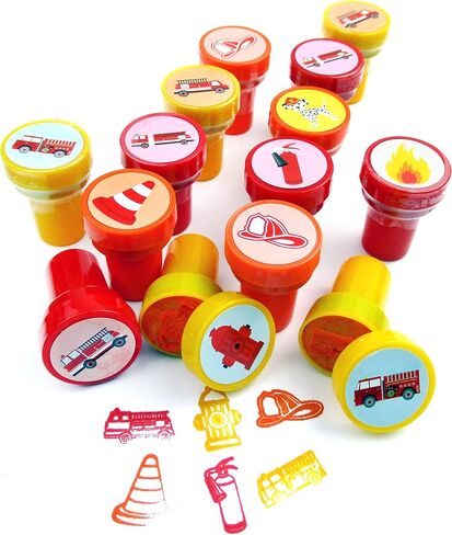 TINYMILLS 24 Pcs Firetrucks Stampers for Kids in Saudi Arabia