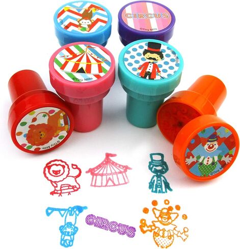 TINYMILLS 24 Pcs Circus Carnival Stampers for Kids in Saudi Arabia