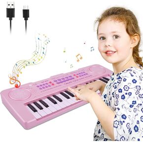 37 مفتاح لعبة البيانو للأطفال، ألعاب البيانو لوحة المفاتيح لعمر 3 4 5 6 سنوات، ألعاب موسيقية للوحة مفاتيح البيانو الإلكترونية للأطفال بعمر 3 سنوات فما فوق (أسود) in Kuwait