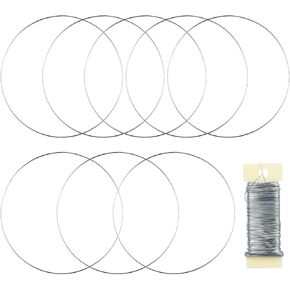 8 Pack Floral Hoop 4 Inches Metal Rings for Crafts Macrame Rings Hoop Dream Catcher Rings DIY Wedding Wreath Candle Rings Wreaths Craft Hoops Floral Ring for DIY Centerpiece Table Decorations, Silver in Kuwait