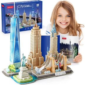 3D Puzzles for Kids Ages 8-10 Arts Crafts for Kids Ages 8-12 New York Cityline 3D Architecture Crafts for Girls Ages 8-12, Toys Gifts for 8 Year Old Girls Gifts for 10 Year Old Girl Building Model