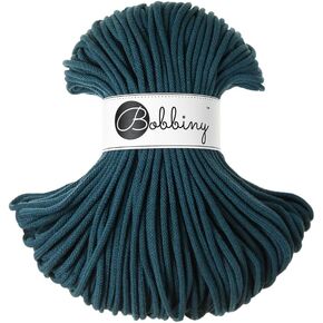 Bobbiny Premium 5mm Braided Macrame Cord (Avocado) 108yds/330ft (100% Recycled Cotton)