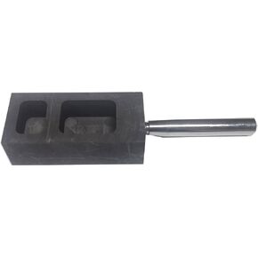 Graphite Ingot Mold Melting Casting Mould for Gold Silver Nonferrous Metal wtih Metal Bar (200g+400g)