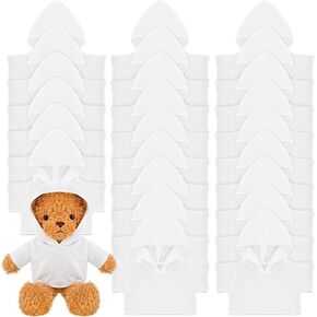 24 Pcs Stuffed Bear Clothes Bulk Sublimation Blank Stuffed Animal Shirt Plush Bear T Shirt Classic Bear Hoodie Tee Shirt Fit 14-18 Inches Stuffed Dolls in Kuwait