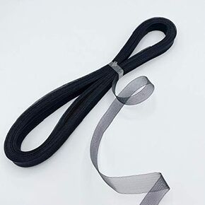Soft Polyester Black Horsehair Braid, Selling Per Roll (1/2'' Wide), 22 Yards (Black)