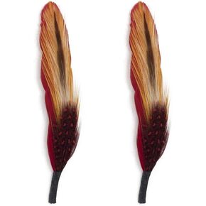 Bird Feathers 3" Premium Quality Exotic Plumes for Hats/Bridal or Any Arts and Crafts GREEN RED YELLOW 1 Pack