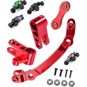 Upgrades Part for 1/10 Arrma Granite/Senton/Typhon 4X4 3S BLX & Mega 550,Big Rock 4X4,Outcast/Kraton 4x4 4S BLX,Aluminum Steering Bellcrank Steering Link,Replace AR340132,Navy Blue