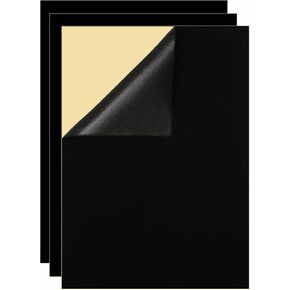 YaoHui 3PCS Self Adhesive Felt Sheet, Felt Sheets with Adhesive Backing, Peel and Stick Felt Sheets Adhesive Backed, A4 Size Felt Adhesive Sheet (8.3" x 11.8", Black) in Saudi Arabia