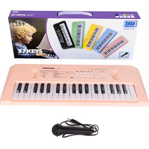 Kids Piano Keyboard, 37 Keys Portable Music Keyboard Early Learning Educational Electronic Music Piano Instrument Toys for 3 4 5 6 Year Old Boys and Girls (Black)