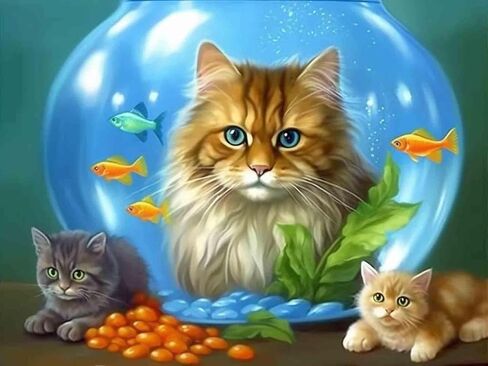 مجموعات الطلاء الماسي 5D من Jungobiu للبالغين باللونين الأسود والأبيض، مجموعات فنية من الألماس DIY مثاقب مستديرة كاملة طلاء الحيوانات مع خرز الفسيفساء الماسي حسب الرقم ديكور المنزل 12 × 12 بوصة (30 × 30 سم) in Kuwait