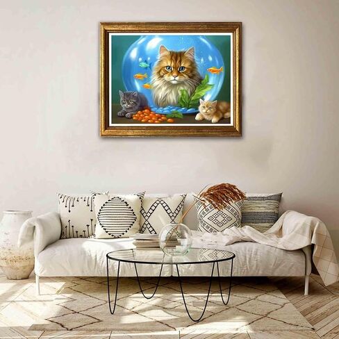 مجموعات الطلاء الماسي 5D من Jungobiu للبالغين باللونين الأسود والأبيض، مجموعات فنية من الألماس DIY مثاقب مستديرة كاملة طلاء الحيوانات مع خرز الفسيفساء الماسي حسب الرقم ديكور المنزل 12 × 12 بوصة (30 × 30 سم) in Kuwait