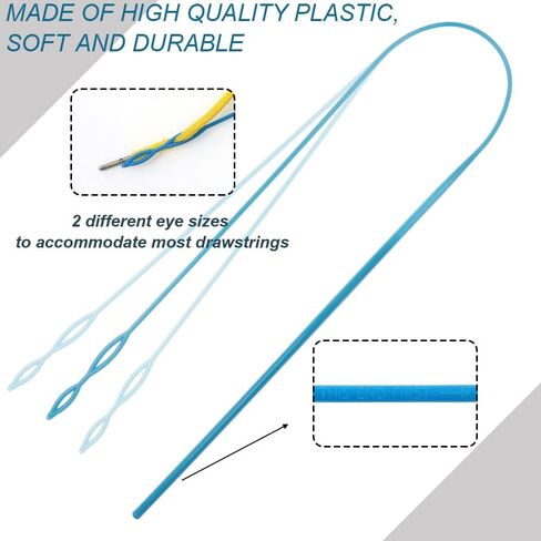 16 Pieces Replacement Drawstrings, Hoodie String Replacement with 3 Pieces Drawstring Threader Tool, Drawcord Replacement for Sweatpants Shorts(Multi) in Kuwait