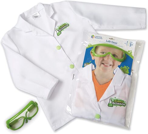 Learning Resources Beaker Creatures Lab Gear - 2 Pieces, Ages 5+ Lab Coat & Glasses for Kids, Science Exploration Games, STEM Toys for Kids in Saudi Arabia
