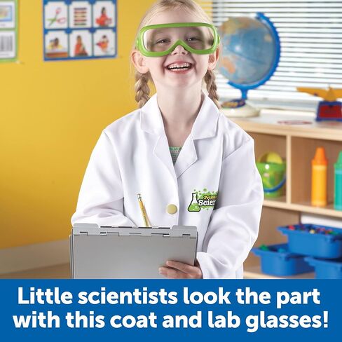 Learning Resources Beaker Creatures Lab Gear - 2 Pieces, Ages 5+ Lab Coat & Glasses for Kids, Science Exploration Games, STEM Toys for Kids in Saudi Arabia