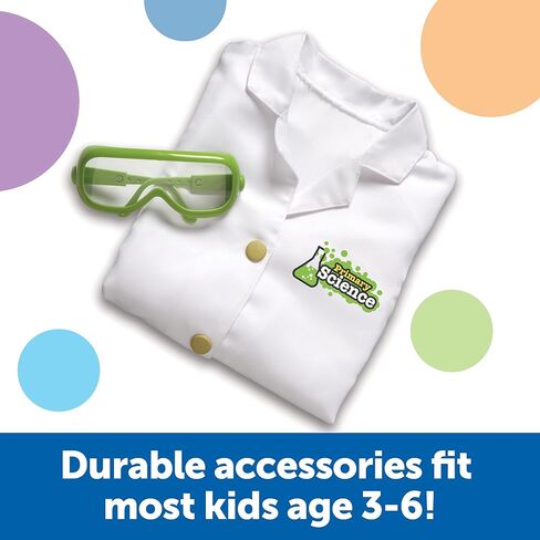 Learning Resources Beaker Creatures Lab Gear - 2 Pieces, Ages 5+ Lab Coat & Glasses for Kids, Science Exploration Games, STEM Toys for Kids in Saudi Arabia