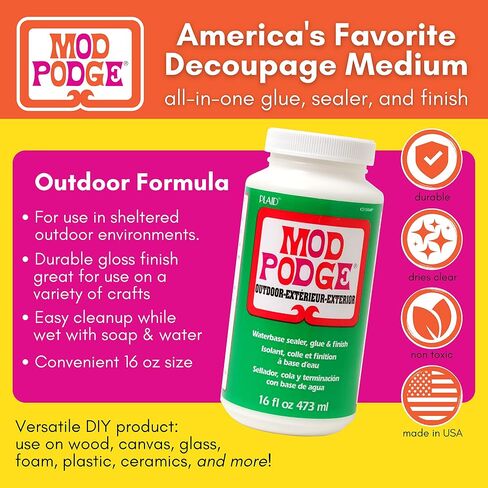 Mod Podge Waterbase Sealer, Glue and Finish for Outdoor (8-Ounce), CS11220 Clear Finish in Kuwait