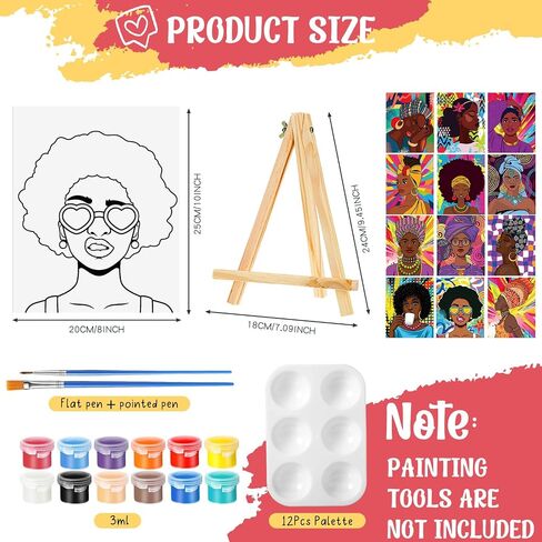 Zhanmai 12 Set Paint and Sip Kit for Adult 8''x10'', Halloween Pumpkin in Kuwait