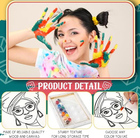 Zhanmai 12 Set Paint and Sip Kit for Adult 8''x10'', Halloween Pumpkin in Kuwait