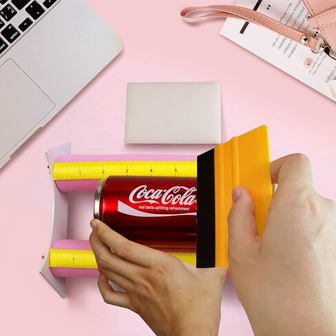 Cup Cradle for Tumbler with an Adjustment Pad and a Felt Edge Squeegee, Vinyl Holder with Foam Measurements for Crafting Decals on Cups and Bottles in Kuwait