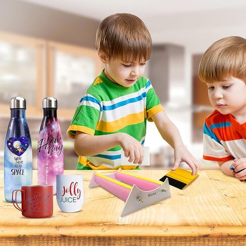 Cup Cradle for Tumbler with an Adjustment Pad and a Felt Edge Squeegee, Vinyl Holder with Foam Measurements for Crafting Decals on Cups and Bottles in Kuwait