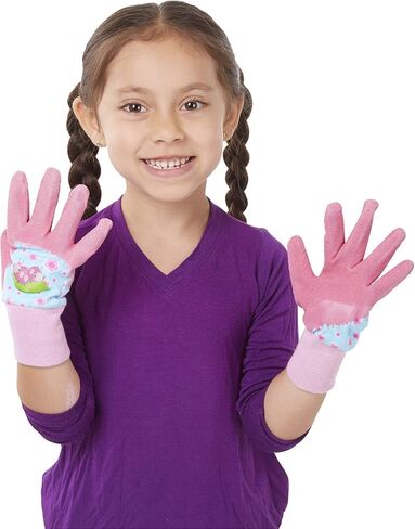 Melissa & Doug Dixie and Trixie Ladybug Good Gripping Gardening Gloves Pink 2 Count (Pack of 1) in Saudi Arabia