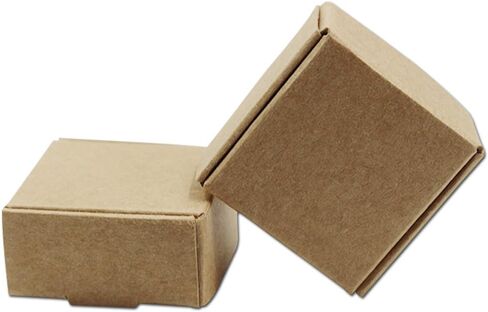 1.6×3.6×0.8 سم × 0.8 سم صناديق تزيين الكعك الورقية المخبوزات المخبوزات صندوق تخزين قابل للطي لحفلات الزفاف وأعياد الميلاد مفضلة لديكور المنزل سلال فارغة, بني, 50 Pcs in Kuwait