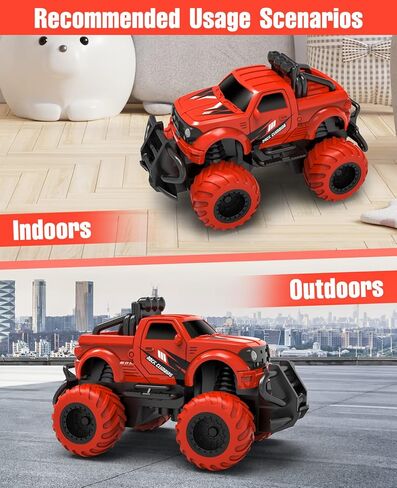 EHO Remote Control Car for Boys 4-7, Monster Truck Toys for 3 4 5 6 Years Old Boys, 2.4Ghz Rc Car Boys Toys Age 4-5, 1/43 Mini Car Toy for 3 4 5 6 Years Old Boys Girls Gifts for 3-6 Years Old in Kuwait