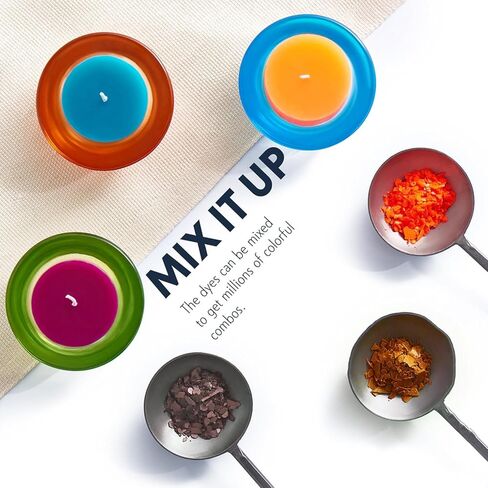 صبغات شموع لصنع الشموع - صبغة شمع لصنع الشموع - صبغة كولور لشمع الصويا - 8 الوان شائعة ورقائق صبغ الشمع in Kuwait