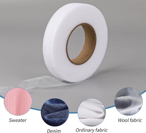 Mozeat Lens Fabric Fusing Tape, Iron on Hem Tape Fabric No Sew Hemming Tape Adhesive Hem Tape for Pants Jeans Trousers Skirts Dresses Clothes Repairing Curtains 1inch 70 Yards in Saudi Arabia