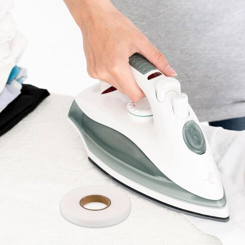 Mozeat Lens Fabric Fusing Tape, Iron on Hem Tape Fabric No Sew Hemming Tape Adhesive Hem Tape for Pants Jeans Trousers Skirts Dresses Clothes Repairing Curtains 1inch 70 Yards in Saudi Arabia