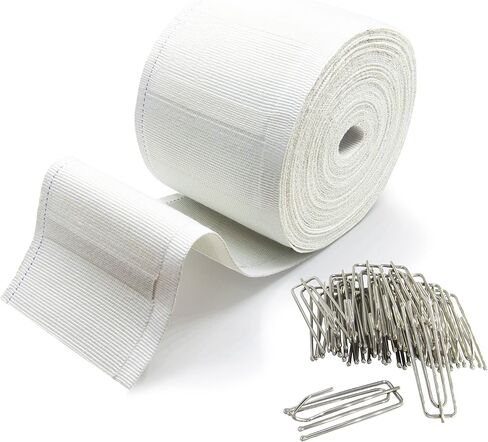 Marcoborthers 2.8 inch Length 6 Yards White Curtain Heading Deep Pinch Pleat Tape. in Kuwait
