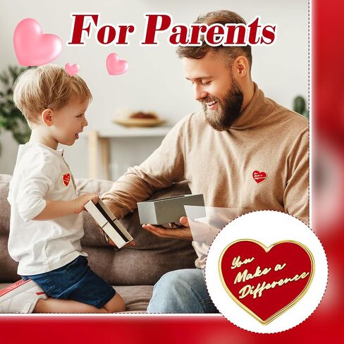 أنت تصنع فرقًا، دبابيس أزرار على شكل قلب، دبابيس تحفيزية لطية صدر السترة، دبابيس التعرف، شارات دبوس مشجعة للقبعات (48 قطعة) in Kuwait