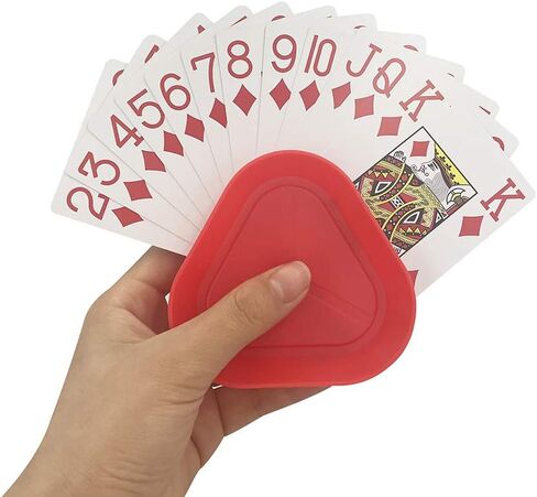 SEETOOOGAMES Playing Card Game Holders - Little Kids Hands Free Triangle Shaped Poker Tray - 8 Pieces in Kuwait