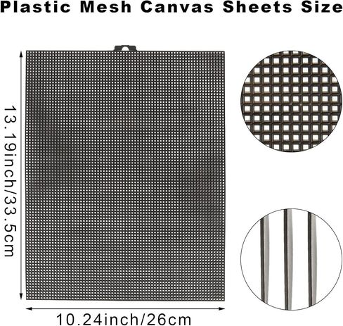 ACXFOND 30 Pieces 14 Count Mesh Plastic Canvas Sheets 10.2x13.2 Inch Plastic Clear Mesh Canvas Sheets for Cross Stitch, Making Jewelry Organizer, Yarn Crafting, Knit and Crochet DIY Projects in Saudi Arabia