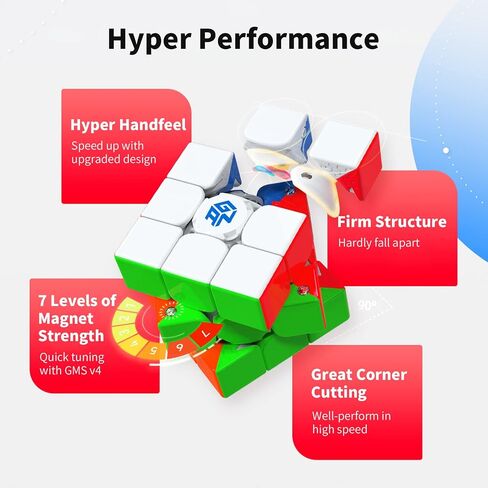GAN 356 i 3 Stickerless Speed Cube, 3x3 Smart Cube 356 i3 Gans Magnetic Cube Intelligent Tracking Timing Movements Steps with CubeStation App Gan Cube Puzzle Toys(GAN Robot not Included) in Saudi Arabia