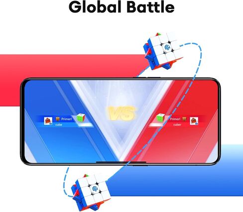GAN 356 i 3 Stickerless Speed Cube, 3x3 Smart Cube 356 i3 Gans Magnetic Cube Intelligent Tracking Timing Movements Steps with CubeStation App Gan Cube Puzzle Toys(GAN Robot not Included) in Saudi Arabia