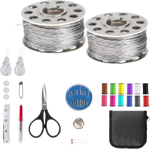 ماكيرونيكس بكرة خيط موصل 2 | 65 قدم/20 متر | 37 اوم/متر | 2 طبقة قابلة للخياطة السلس لاردوينو ليلي باد مع اداة خيط ابرة | مجموعة الخياطة وخيوط الابرة in Kuwait