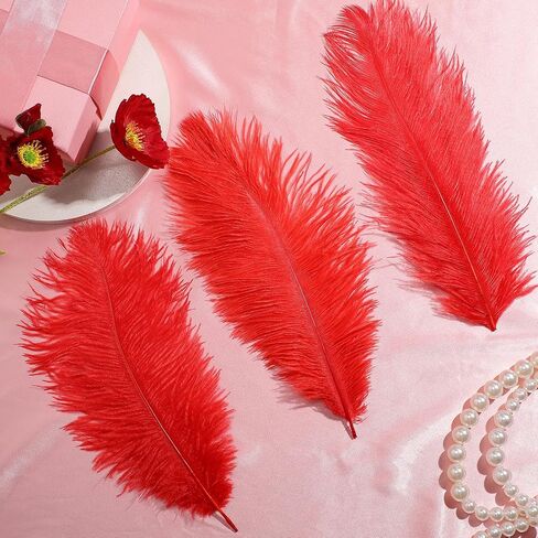 Maitys 90 Pcs Natural Ostrich Feathers Large Plumes,White in Kuwait