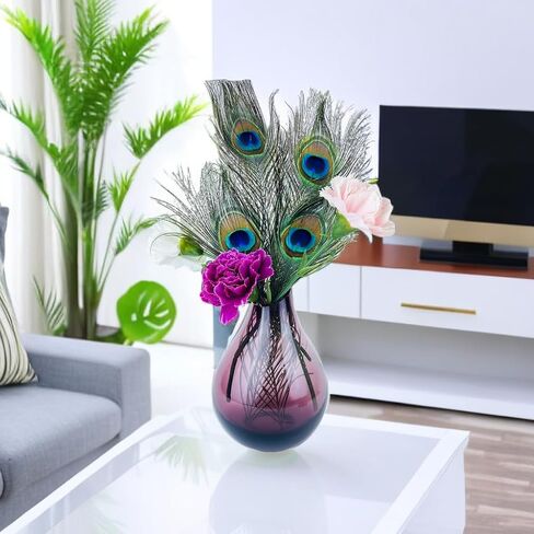 ريش طاووس طبيعي كبير - 30 قطعة 35-40 بوصة (90-100 سم)، ريش طاووس طويل لديكورات المزهرية وديكور الحفلات والحرف اليدوية in Kuwait