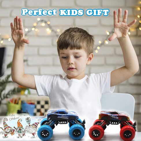Pull Back Cars for Kids, Monster Trucks Toys for 3 Year Old Boys, Alloy Toy Car Toy Trucks for Boys Girls Toddler Inertia Cars Birthday Gifts in Kuwait