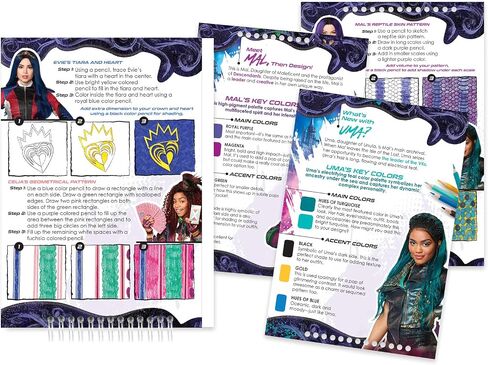 Make It Real - Disney Descendants 3 Sketchbook. Fashion Design Drawing and Coloring Book for Girls. Includes Evie and Descendants 3 Sketch Pages, Stencils, Stickers, and Design Guide in Saudi Arabia