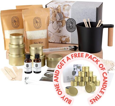 Luxury Candle Making Kit - Professional Candle Supplies to Create 6 Beautiful Scented Soy Wax Candles - DIY Candle Maker Arts and Crafts Kits for Adults in Saudi Arabia