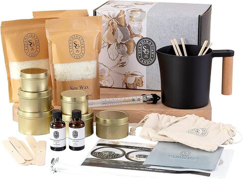 Luxury Candle Making Kit - Professional Candle Supplies to Create 6 Beautiful Scented Soy Wax Candles - DIY Candle Maker Arts and Crafts Kits for Adults in Saudi Arabia