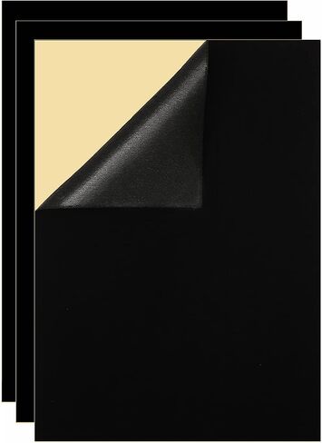 YaoHui 3PCS Self Adhesive Felt Sheet, Felt Sheets with Adhesive Backing, Peel and Stick Felt Sheets Adhesive Backed, A4 Size Felt Adhesive Sheet (8.3" x 11.8", Black) in Saudi Arabia