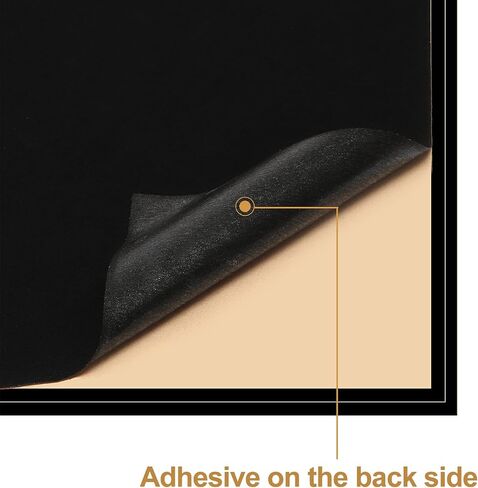 YaoHui 3PCS Self Adhesive Felt Sheet, Felt Sheets with Adhesive Backing, Peel and Stick Felt Sheets Adhesive Backed, A4 Size Felt Adhesive Sheet (8.3" x 11.8", Black) in Saudi Arabia